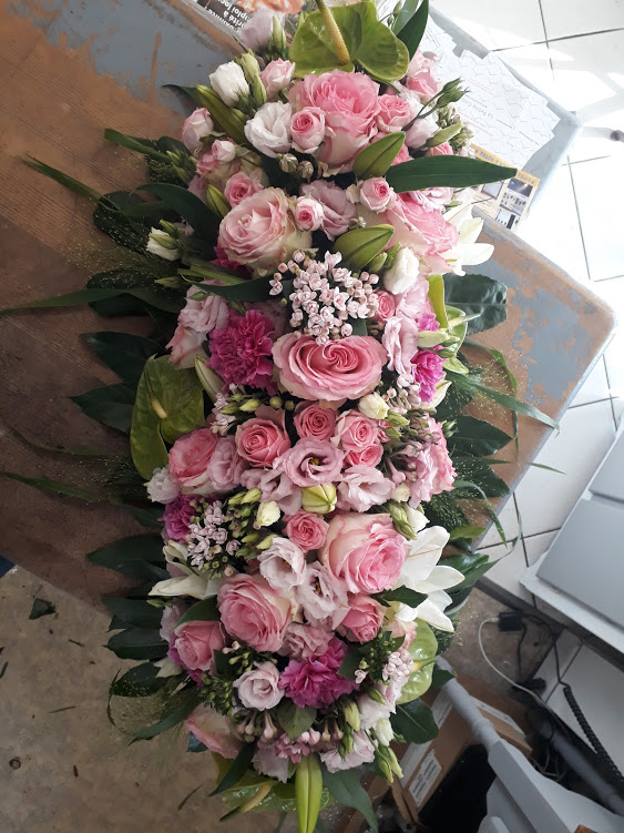 Dessus de cerceuil rose et vert